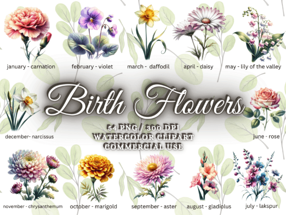 Download Birth Month Flower Clipart - Flower Png - Flower png Collection