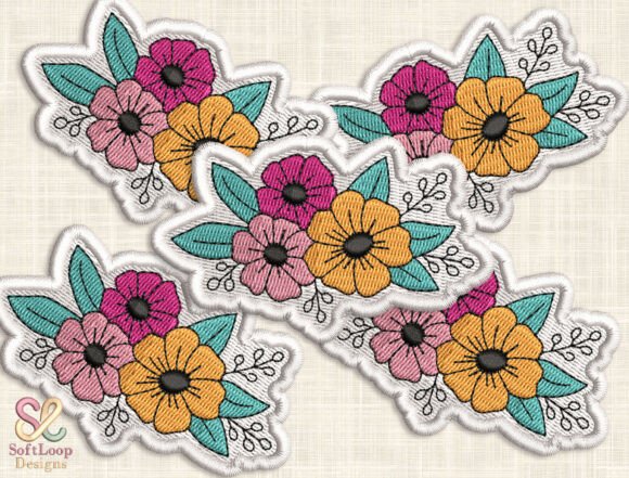 Download FLORAL BOUQUET Patch Embroidery Design - Premium Resources