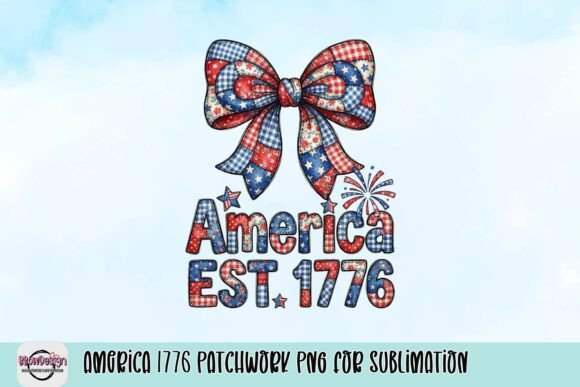 Download America 1776 Patchwork PNG for Sublimation - Patch Collection