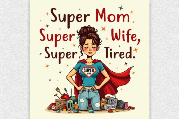 Download Super Mom Illustration for MOTHER'S DAY - Mom illustration Collection