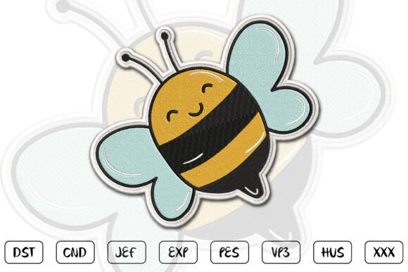 Download Bee Patch Embroidery Design - Patch Collection