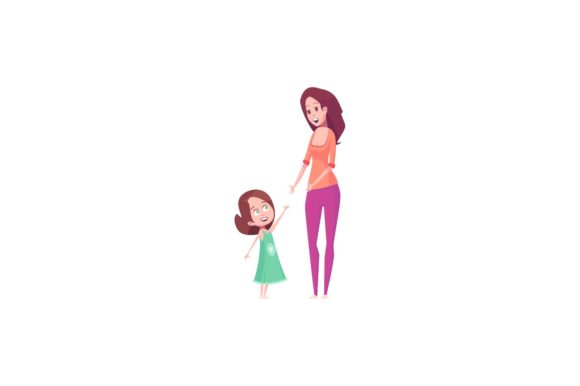 Download Mother Day Me and Mom Illustration - Mom illustration Collection