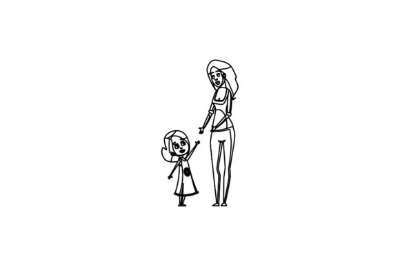 Download Mother Day Me and Mom Illustration - Mom illustration Collection