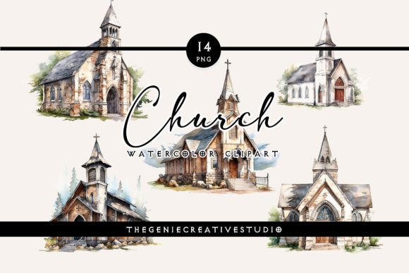 Download Watercolor PNG Church Clipart - Premium Resources
