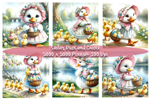 Download Vintage Easter Duck &amp; Chicks - Premium Resources