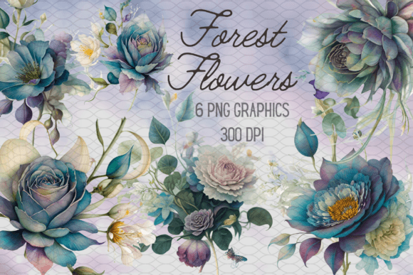 Download Watercolor Forest Flowers Illustrations - Premium Resources