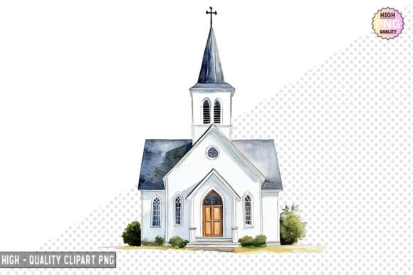 Download Watercolor Christian Church Clipart PNG - Church Collection