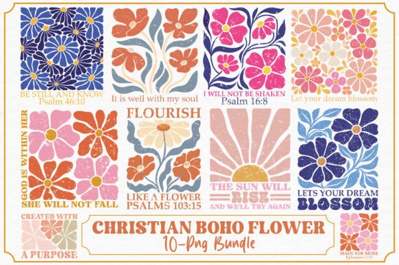 Download Christian Boho Flower Png Bundle - Flower png Collection