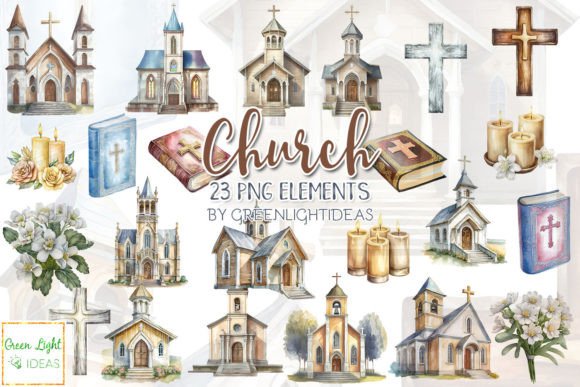 Download Watercolor Church Christian Clipart - Church Collection