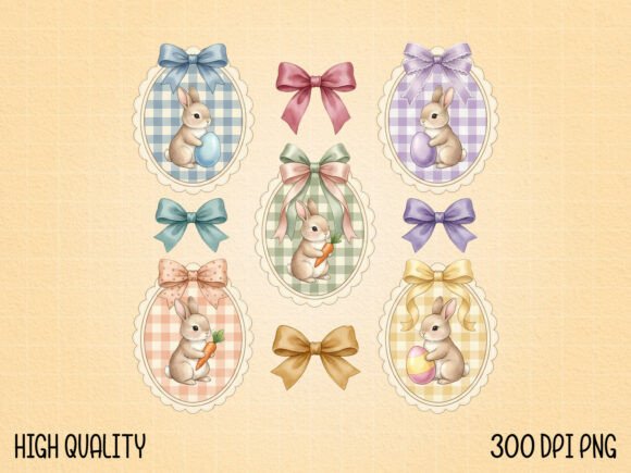 Download Vintage Easter Bunny Frame PNG Bundle - Vintage easter Collection