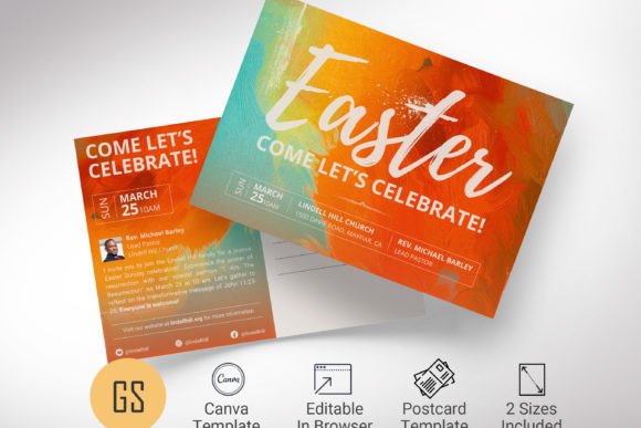 Download Easter Sunday Church Postcard Template - Church Collection