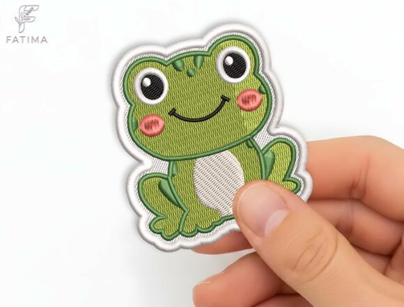 Download Cute Frog Patch Embroidery - Patch Collection