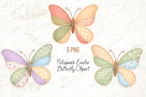Download Patchwork Easter Butterfly Clipart PNG - Patch Collection