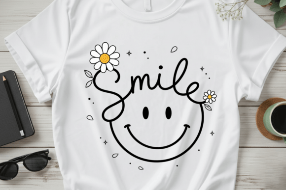 Download Smile Daisy Flower PNG T-Shirt Design - Flower png Collection
